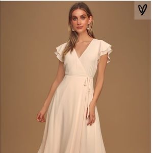 Beautiful Forever Gardenia Tiered Wrap Maxi Dress